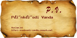 Pünkösdi Vanda névjegykártya